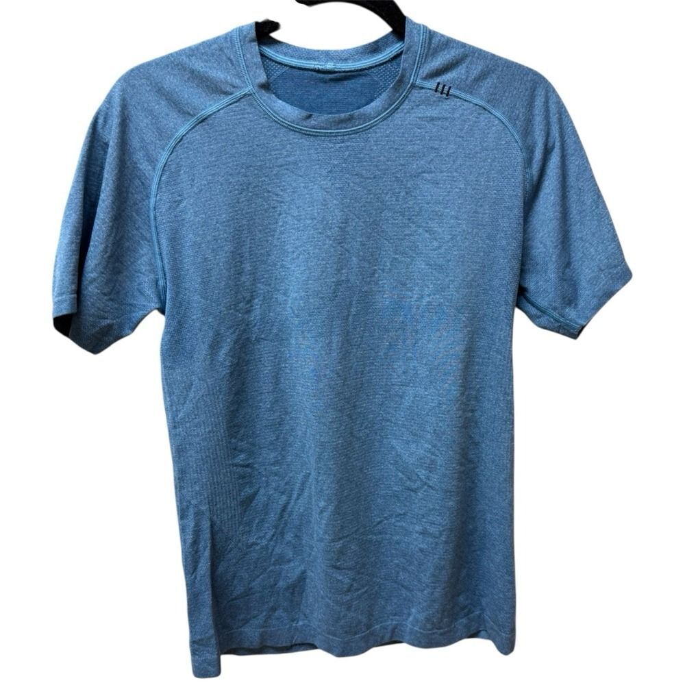 Lululemon Metal Vent Tech Short Sleeve Tee Blue Mens Athletic Training. Sz S - Picture 1 of 10